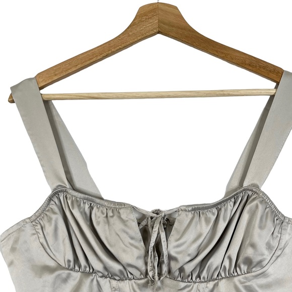 Almost Famous Cropped Satin Corset Top - Picture 2 of 7